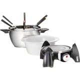 Unold 48615 fondue, gourmet & wok 800 L 6 persona(e), Fonduta accaio/Nero, 6 persona(e), 800 L, Nero, Acciaio inox, Bianco, Rotondo, Acciaio inox, Manopola