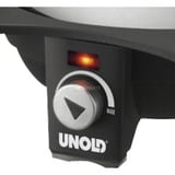 Unold 48645 fondue, gourmet & wok 1,5 L 8 persona(e), Fonduta argento/Nero, 8 persona(e), 1,5 L, Nero, Argento, Rotondo, Acciaio inox, Manopola
