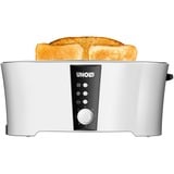 Unold Design Dual 4 fetta/e 1350 W Nero, Bianco, Tostapane bianco/Nero, 4 fetta/e, Nero, Bianco, Plastica, Acciaio inox, Pulsanti, Livello, Manopola, Bianco, 1350 W