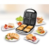 Unold Quadro tostiera 1100 W Argento, Bianco, Creatore del panino bianco/in acciaio inox, 1100 W, 220-240 V, 50 Hz, 272 mm, 328 mm, 104 mm