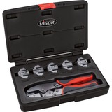 VIGOR Pinza crimpatrice Nero/Rosso
