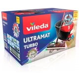 Vileda Mocio ULTRAMAX 2in1 TURBO set completo, Tergipavimento Nero/Rosso