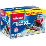 Vileda Ultramat Turbo XL spazzolone Secco e bagnato Microfibra Nero, Rosso Nero/Rosso, Laminato, Piastrelle, Legno, Secco e bagnato, Microfibra, Nero, Rosso, 420 mm