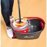 Vileda mop en steel Supermocio 3Action spazzolone Lana Rosso, Bianco Nero/Rosso, Laminato, Piastrelle, Legno, Lana, Rosso, Bianco