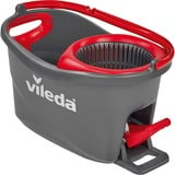 Vileda mop en steel Supermocio 3Action spazzolone Lana Rosso, Bianco Nero/Rosso, Laminato, Piastrelle, Legno, Lana, Rosso, Bianco