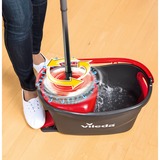 Vileda mop en steel Supermocio 3Action spazzolone Lana Rosso, Bianco, Tergipavimento Nero/Rosso, Laminato, Piastrelle, Legno, Lana, Rosso, Bianco
