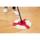 Vileda mop en steel Supermocio 3Action spazzolone Lana Rosso, Bianco, Tergipavimento Nero/Rosso, Laminato, Piastrelle, Legno, Lana, Rosso, Bianco