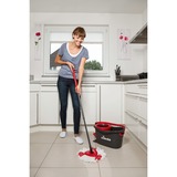 Vileda mop en steel Supermocio 3Action spazzolone Lana Rosso, Bianco, Tergipavimento Nero/Rosso, Laminato, Piastrelle, Legno, Lana, Rosso, Bianco