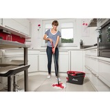 Vileda mop en steel Supermocio 3Action spazzolone Lana Rosso, Bianco, Tergipavimento Nero/Rosso, Laminato, Piastrelle, Legno, Lana, Rosso, Bianco