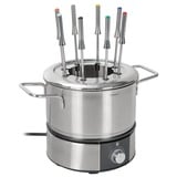 WMF Lono 0415130011 1,5 L 8 persona(e), Fonduta accaio/Nero, 8 persona(e), 1,5 L, Nero, Cromo, Rotondo, Pronto, 1400 W
