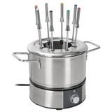 WMF Lono 04.1513.0011 fondue, gourmet & wok 1,5 L 8 persona(e), Fonduta accaio/Nero, 8 persona(e), 1,5 L, Nero, Cromo, Rotondo, Pronto, 1400 W