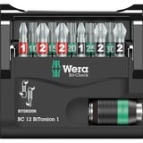 Wera 05057420001 punta per cacciavite 12 pezzo(i) 12 pezzo(i), Phillips, Viti a croce, Torcia, PH 1,PH 2, PZ 1,PZ 2, TX10,TX15,TX20,TX25,TX30, 1 x 1/4"x50 1 x PH 1x25 2 x PH 2x25 1 x PZ 1x25 2 x PZ 2x25 1 x TX 10x25 1 x TX 15x25 1 x TX 20x25...