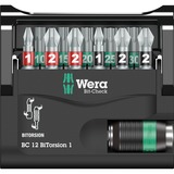 Wera 05057420001 punta per cacciavite 12 pezzo(i), Set di bit 12 pezzo(i), Phillips, Viti a croce, Torcia, PH 1,PH 2, PZ 1,PZ 2, TX10,TX15,TX20,TX25,TX30, 1 x 1/4"x50 1 x PH 1x25 2 x PH 2x25 1 x PZ 1x25 2 x PZ 2x25 1 x TX 10x25 1 x TX 15x25 1 x TX 20x25...