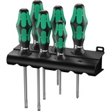 Wera 334/6 Kraftform Set, Cacciavite Nero/Verde, Nero/Verde