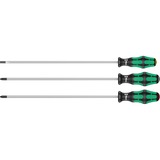 Wera 335/350/355/3 Set di cacciaviti Kraftform Plus, lungo, Cacciavite Nero/Verde, Verde