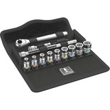 Wera 8100 SA 12 HF Set di bussole, Set di strumenti Set di bussole, Nero, Cromo, Multicolore, Manico della chiave a cricchetto, 1 pezzo(i), 1/4", 5,5.5,6,7,8,10,11,12,13 mm
