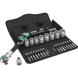 Wera 8100 SB 6 Set di chiavi a bussola, Set di strumenti Set di chiavi a bussola, Nero, Cromo, Verde, CE, Manico della chiave a cricchetto, 1 pezzo(i), 3/8"