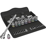 Wera 8100 SB 8 Set di chiavi a bussola, Set di strumenti Nero/Argento, Set di chiavi a bussola, Nero, Cromo, CE, Manico della chiave a cricchetto, 1 pezzo(i), 3/8"