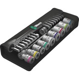 Wera 8100 SB 8 Set di chiavi a bussola, Set di strumenti Nero/Argento, Set di chiavi a bussola, Nero, Cromo, CE, Manico della chiave a cricchetto, 1 pezzo(i), 3/8"