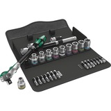 Wera 8100 SC 6 Set di chiavi a bussola, Set di strumenti Nero/Verde, Set di chiavi a bussola, Nero, Cromo, Verde, CE, Manico della chiave a cricchetto, 1 pezzo(i), 10,11,12,13,14,15,16,17,18,19 mm