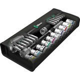 Wera 8100 SC 6 Set di chiavi a bussola, Set di strumenti Nero/Verde, Set di chiavi a bussola, Nero, Cromo, Verde, CE, Manico della chiave a cricchetto, 1 pezzo(i), 10,11,12,13,14,15,16,17,18,19 mm