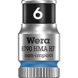 Wera Belt A 1 Set di bussole Nero, Set di bussole, 1/4", Metrico, 9 testina/e, 4,4.5,5,5.5,6,7,8,10,13 mm, 1/4"