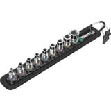 Wera Belt A 1 Set di bussole, chiave combinata   Nero, Set di bussole, 1/4", Metrico, 9 testina/e, 4,4.5,5,5.5,6,7,8,10,13 mm, 1/4"