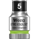 Wera Belt A 1 Set di bussole, chiave combinata   Nero, Set di bussole, 1/4", Metrico, 9 testina/e, 4,4.5,5,5.5,6,7,8,10,13 mm, 1/4"
