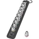 Wera Belt B 4 Set di bussole, chiave combinata   Nero/Argento, Set di bussole, 3/8", Metrico, 9 testina/e, 8,10,12,13,15,16,17,18,19 mm