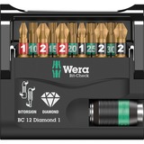 Wera Bit-Check 12 punta per cacciavite 12 pezzo(i) 12 pezzo(i), Phillips, Viti a croce, Torcia, PH 1,PH 2, PZ 1,PZ 2, TX10,TX15,TX20,TX25,TX30, 1 x 1/4"x50 1 x PH 1x25 2 x PH 2x25 1 x PZ 1x25 2 x PZ 2x25 1 x TX 10x25 1 x TX 15x25 1 x TX 20x25...