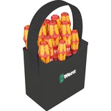 Wera Kraftform 2go 100 punta per cacciavite 11 pezzo(i) rosso/Giallo, 11 pezzo(i), Phillips, Viti a croce, Torcia, PH 1,PH 2, PZ 1,PZ 2, T10,T15,T20, 50 x 120 mm