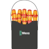 Wera Kraftform 2go 100 punta per cacciavite 11 pezzo(i) rosso/Giallo, 11 pezzo(i), Phillips, Viti a croce, Torcia, PH 1,PH 2, PZ 1,PZ 2, T10,T15,T20, 50 x 120 mm