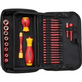 Wiha Cacciavite con porta punte 1/4" electric slimVario Set rosso/Giallo