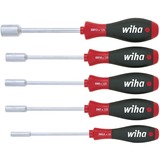 Wiha Set di cacciaviti con chiave a bussola SoftFinish, 5 pezzi, Cacciavite Nero/Rosso