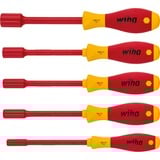 Wiha Set di cacciaviti con chiave a bussola SoftFinish electric, 5 pezzi, Cacciavite rosso/Giallo