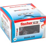 fischer DUOBLADE 40 pezzo(i) Kit di viti e tasselli a muro 4,4 cm, Tassello grigio chiaro/Rosso, Kit di viti e tasselli a muro, Cemento, Plastica, Grigio, Viti a croce, PZ2