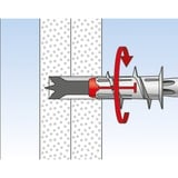 fischer DUOBLADE S 20 pezzo(i) Tassello di espansione grigio chiaro/Rosso, Tassello di espansione, Cemento, Grigio, 4,4 cm, 5 cm, 20 pezzo(i)