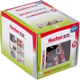 fischer DUOPOWER 10 x 80 25 pezzo(i) 8 cm grigio chiaro/Rosso, Mattone, Cemento, Foam concrete, Gypsum fibre board, Muratura, Cartongesso, Nylon, 1 cm, 8 cm, 9 cm, 25 pezzo(i)