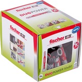 fischer DUOPOWER 10 x 80 25 pezzo(i) 8 cm, Tassello grigio chiaro/Rosso, Mattone, Cemento, Foam concrete, Gypsum fibre board, Muratura, Cartongesso, Nylon, 1 cm, 8 cm, 9 cm, 25 pezzo(i)
