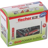 fischer DUOPOWER 5x25 S LD, Tassello grigio chiaro/Rosso