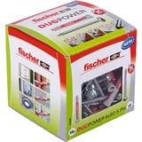 fischer DUOPOWER 6 x 50 S PH LD 50 pezzo(i) 5 cm, Tassello grigio chiaro/Rosso, Calcestruzzo aerato autoclavato, Mattone, Cemento, Gypsum fibre board, Muratura, Cartongesso, Nylon, Grigio, 6 mm, 5 cm, 6 mm