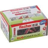 fischer DUOPOWER spina 100 pezzo(i) Rotondo grigio chiaro/Rosso, Rotondo, 3 cm, 6 mm, 4 cm, 100 pezzo(i)