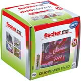 fischer Dübel DUOPOWER 12x60 LD, Tassello grigio chiaro/Rosso