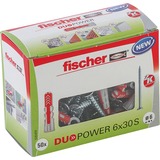 fischer Dübel DUOPOWER 6x30 S LD, Tassello grigio chiaro/Rosso