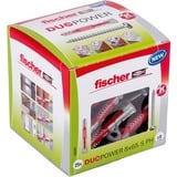 fischer Dübel DUOPOWER 8x65 S PH LD, Tassello grigio chiaro/Rosso