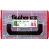 fischer FIXtainer 175 pz Kit di viti, Tassello grigio chiaro, Kit di viti, Nero, Grigio, Rosso, Argento, 175 pz