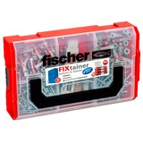 fischer FIXtainer 306 150 pezzo(i) Kit di viti e tasselli a muro grigio chiaro/Rosso, Kit di viti e tasselli a muro, Cemento, Grigio, 150 pezzo(i), Scatola