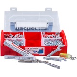 fischer FIXtainer 306 150 pezzo(i) Kit di viti e tasselli a muro grigio chiaro/Rosso, Kit di viti e tasselli a muro, Cemento, Grigio, 150 pezzo(i), Scatola