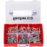 fischer FixTainer-DUOPOWER + Vite, Tassello grigio chiaro/Rosso