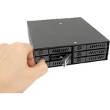 Chieftec CMR-625 pannello drive bay Nero, Telaio di montaggio Nero, Nero, Metallo, 9.5 mm, 1 ventola(e), 4 cm, HDD